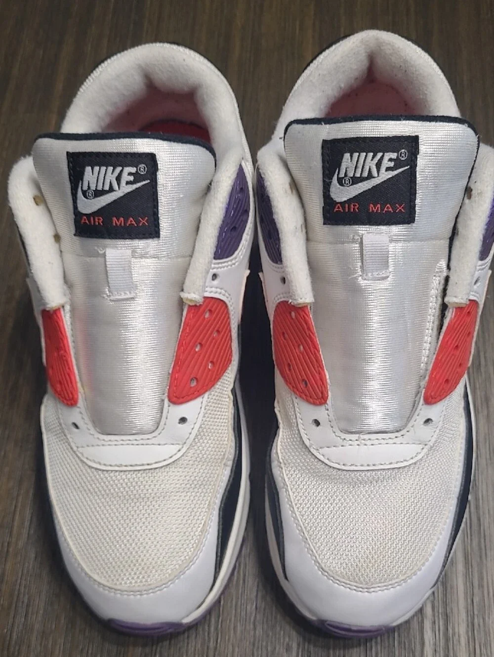 Nike Mens White Red Purple Air Max Sneakers